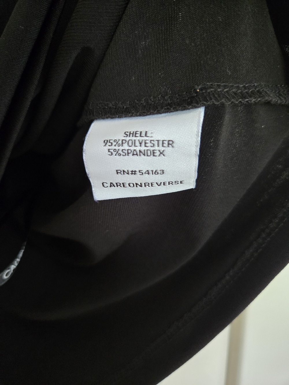 Calvin Klein Black Long Sleeve Tie-Neck Ruffle Blouse - Picture 4 of 4